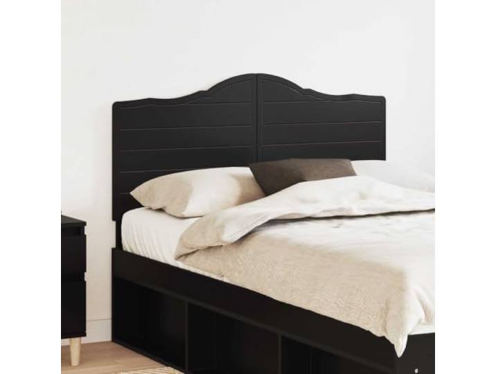 RJPLMFV Kopfteil Eiche, Schwarz, Holz Modernes Design, einfache Montage, feine Verarbeitung, kompatibel mit mehreren Betten
