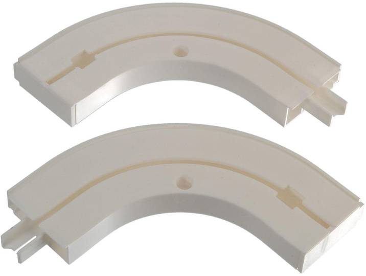 Rundbogen LIEDECO, weiss (weiß), 1 läufig, Kunststoff, Gardinenstangen, Rundbogen, weiss
