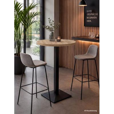 Mäusbacher "Big Bistro Metall" Quadrat-Säulengestell, runde Platte Ø 70 cm x H 105 cm