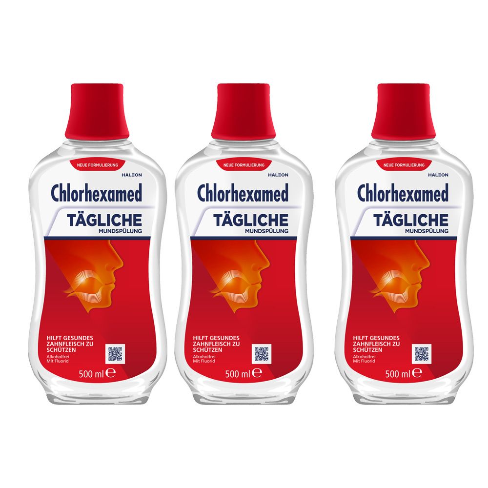 Chlorhexamed tägliche Mundspülung 0,06% 3x 3x500 ml Spüllösung