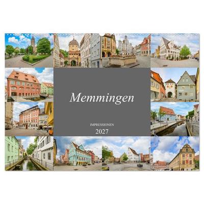 Memmingen Impressionen (Wandkalender 2027 DIN A2 quer), CALVENDO Monatskalender