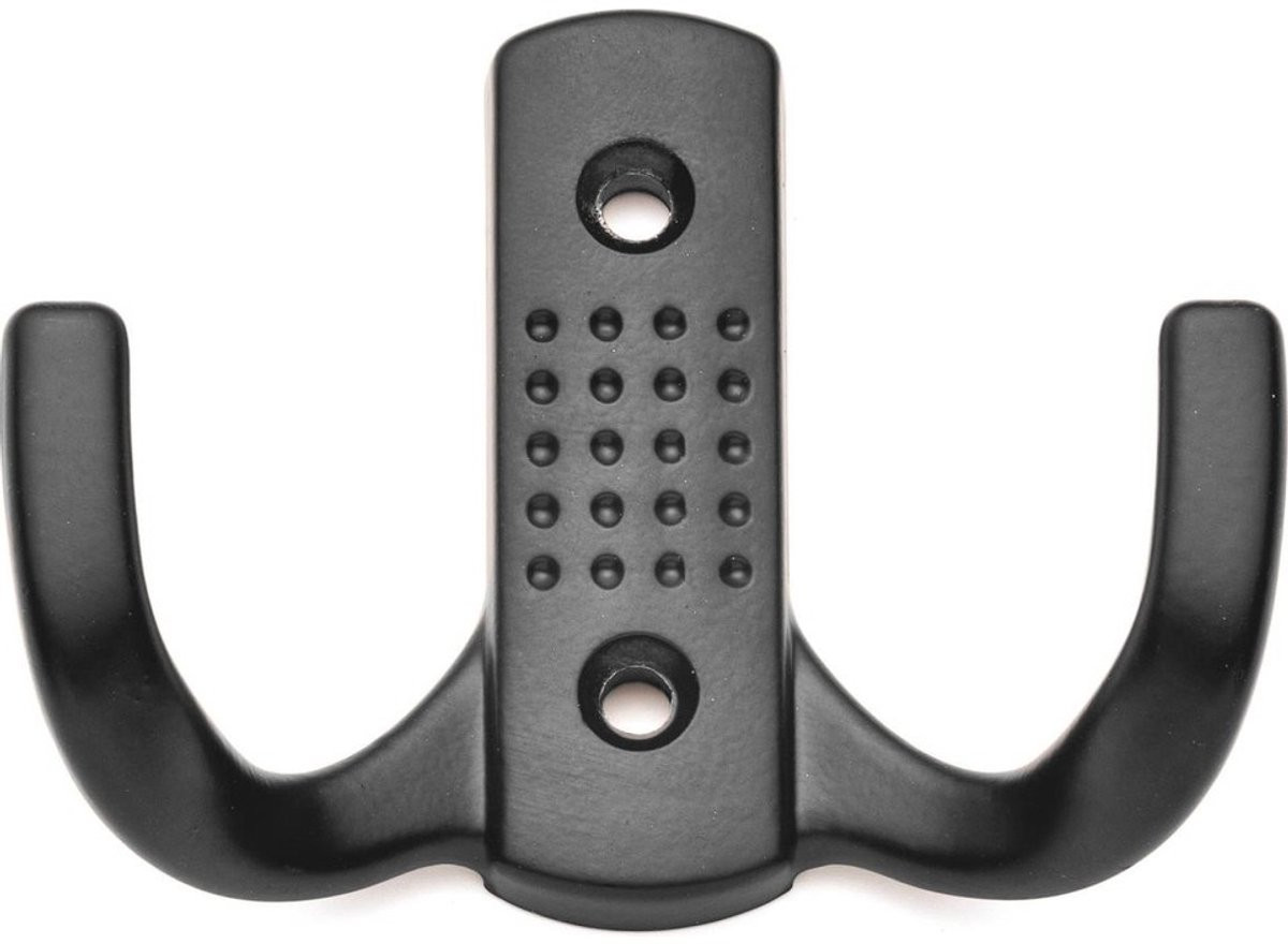 Zwarte metalen wandhaak voor je kapstok - 1 stuk