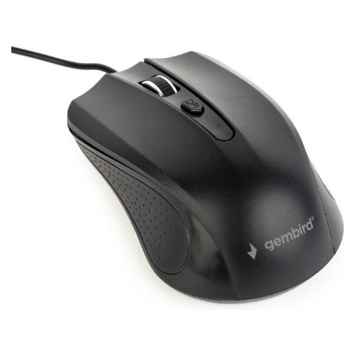 Gembird Computer mouse MUS-4B-01L Wired optical mouse, USB, black, 1.8m cable | (Kabelgebunden) (MUS-4B-01L)