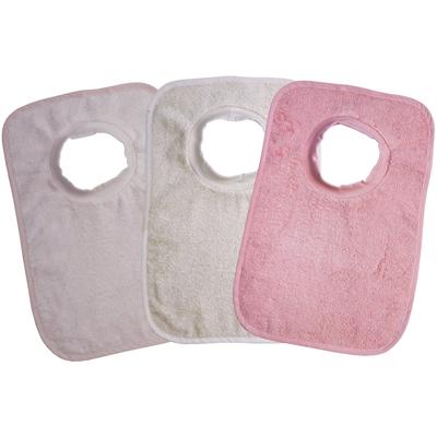 Lätzchen WÖRNER "Riesen-Schlupflatz 3er Pack", Baby, rosa (rosa, greige), Baumwolle, Lätzchen, maschinenwaschbar, trocknergeeignet