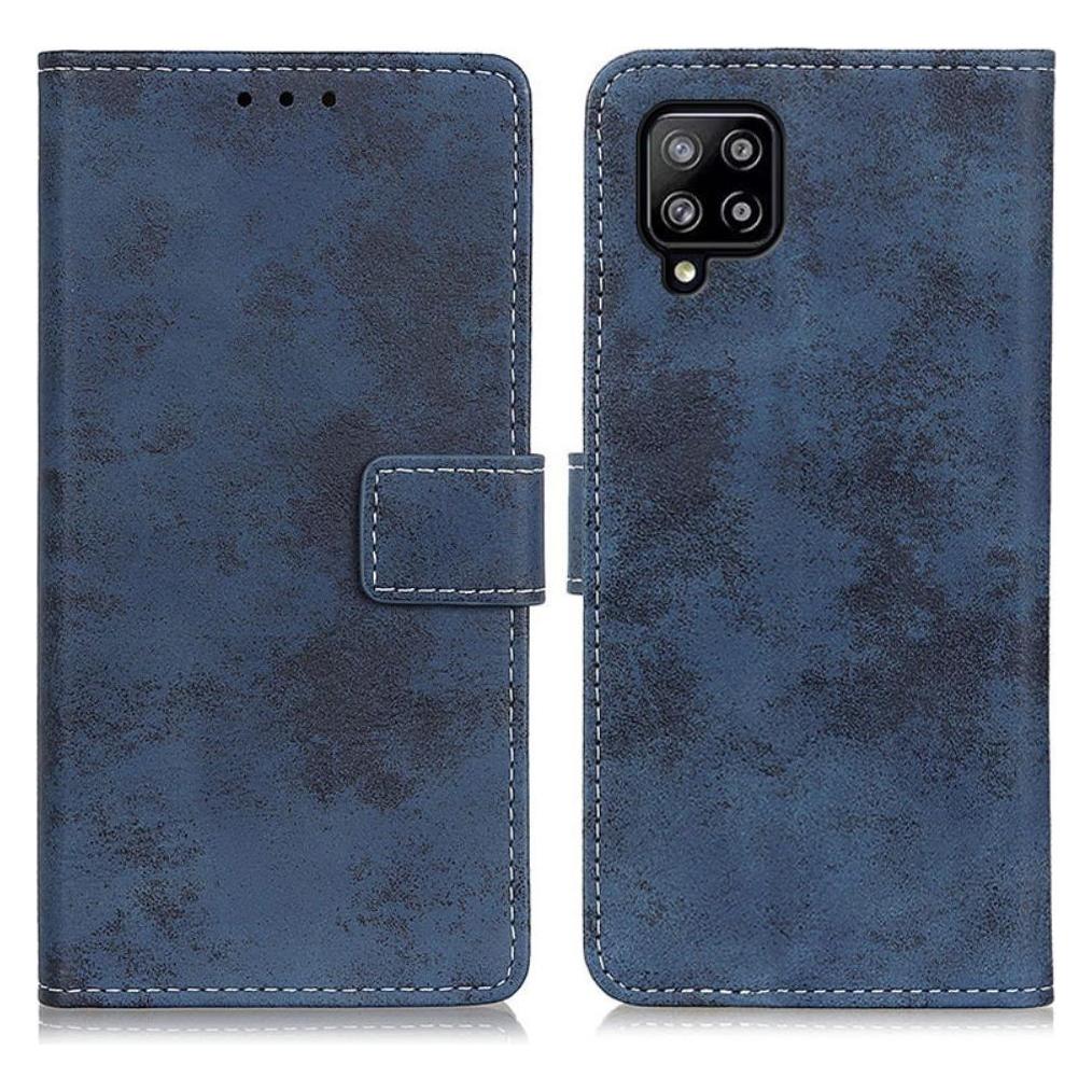 Cover-Discount Galaxy A22 4G - Vintage Etui Wildleder Optik dunkelblau (Samsung Galaxy A22) (101236015C)