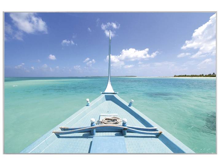 Bild mit Rahmen Boot in Der Karibik image LAND