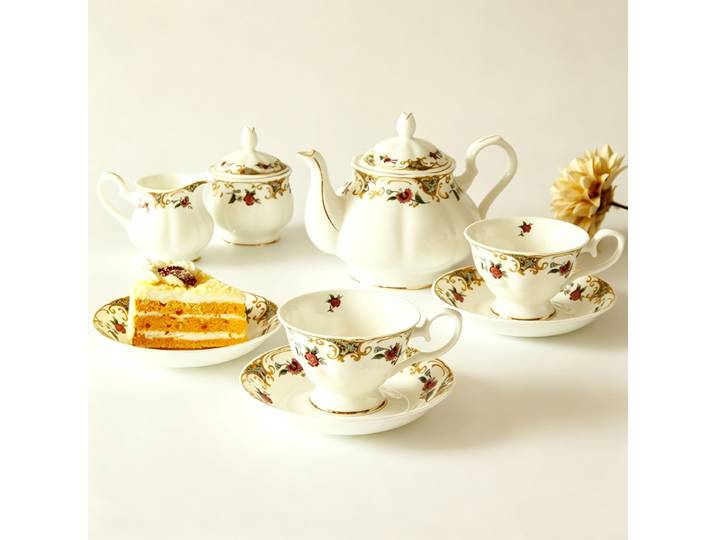 Ensemble de 21 pièces, service à café, thé et sucre en porcelaine véritable, taza nespresso, ensemble de tasses à thé, service à thé au lait oolong, thé de l'après-midi