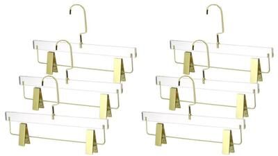 YBM Home Quality Acrylic Clear Skirt Hangers