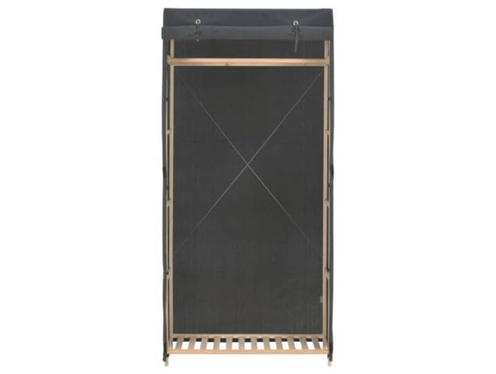 HWKQEQRF Kleiderschrank Grau 79 x 40 x 170 cm Stoff Holzrahmen,Stoffbezug,Aufhängung für Blusen und Hemden,Aufbewahrung für Kleider,Schuhe,Accessoires,Schlafzimmer
