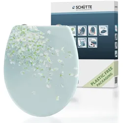 Schütte, WC Deckel, WC Sitz Duroplast WC-Sitz FLOWER IN THE WIND Absenkautomatik Schnellverschluss 82381 Floral