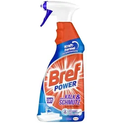 Bref power Spray 750 ml gegen Kalk und Schmutz, für müheloses entfernen von Kalk und Seifenflecken