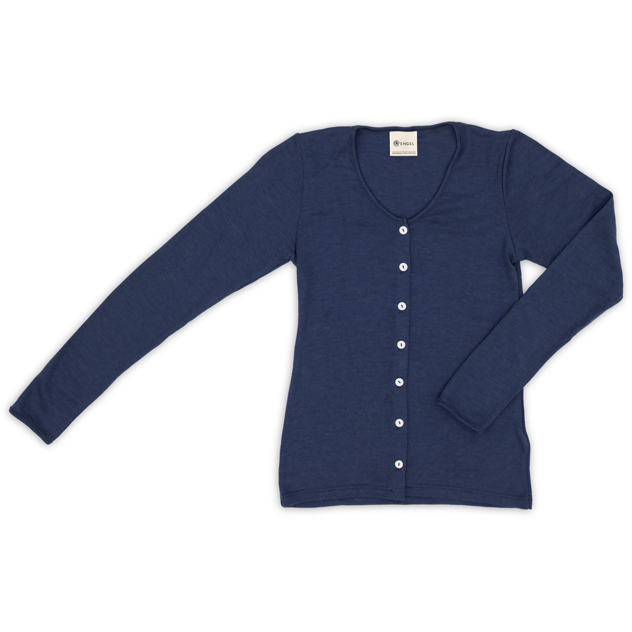Engel Cardigan Damen Freizeitjacke, Parkas blau Größe M Lifestyle Geruchsneutralisierend Merinowolle