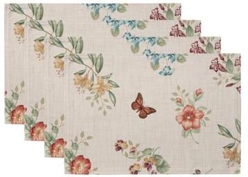 "Lenox Butterfly Meadow Fall Placemats, Set of 4, Multicolor - 13""W x 19""L"