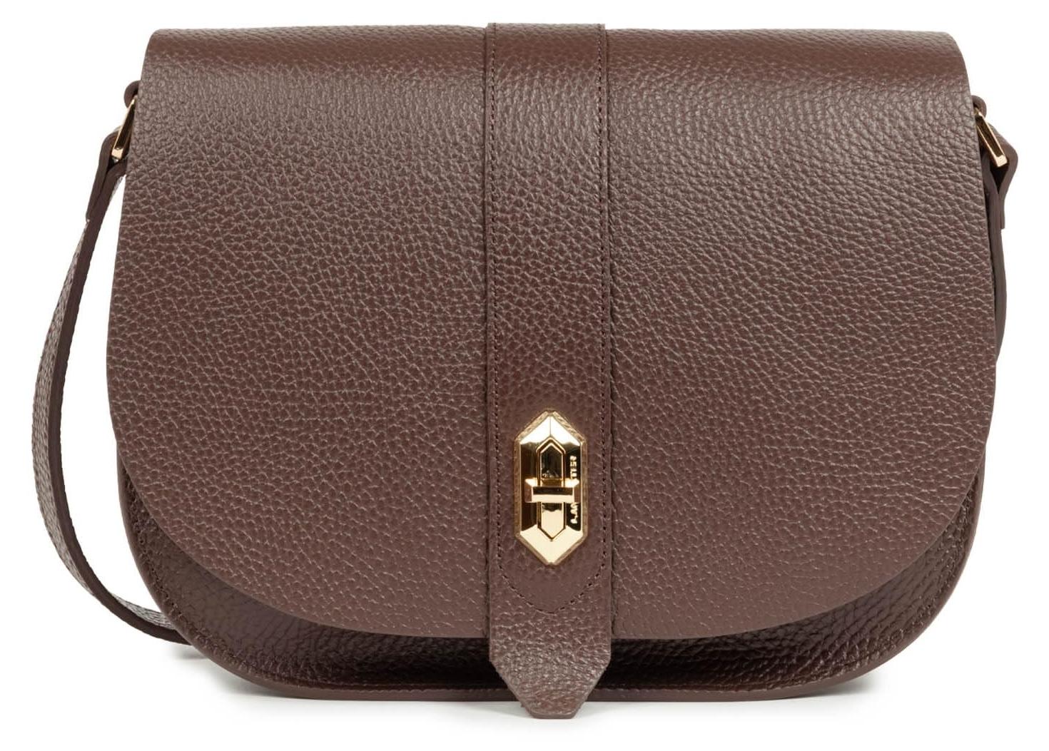 Handtasche - Braun mit hellgoldenen Akzenten