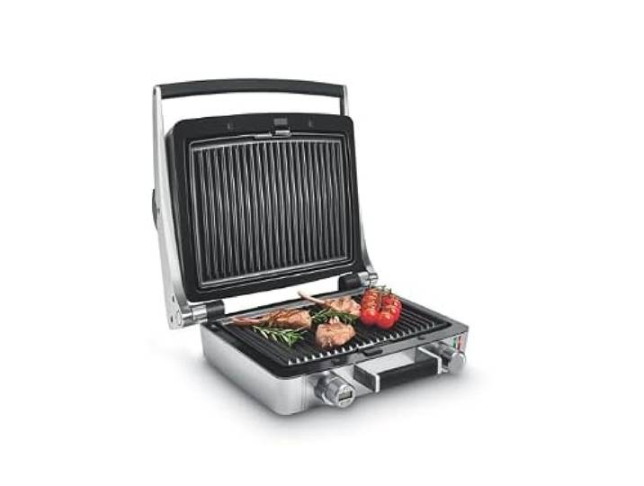 Fritel WaffleTastic® CW 3627 Combi Grill - Waffeleisen & Grill - 1600 W - Austauschbare Platten - PFAS-frei + 60-Minuten-Timer - Hellgrau