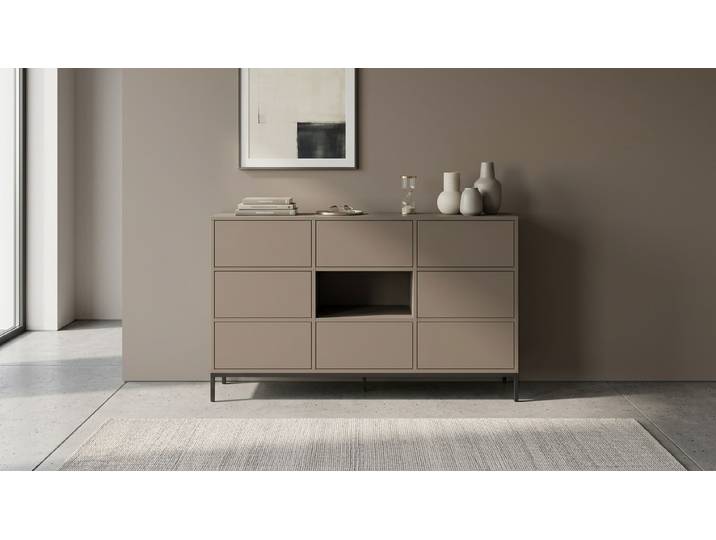 Sideboard planen in Greige MDF Lackiert Beige­grau