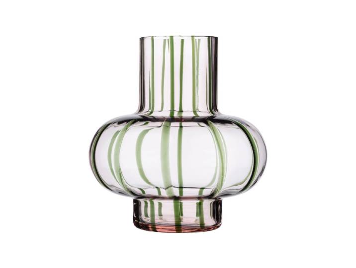Marimekko - Umpu Vase, olive / puder / klar