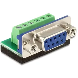 DELOCK Adapter Terminalblock 6Pin -> D-Sub9 Buchse