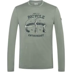 Super Natural, Herren, Funktionsshirt, Bike Enthusiast L/S (M), Grün