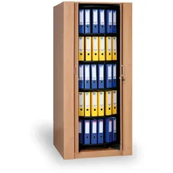 Schrank mit Drehregal für Ordner, Buche