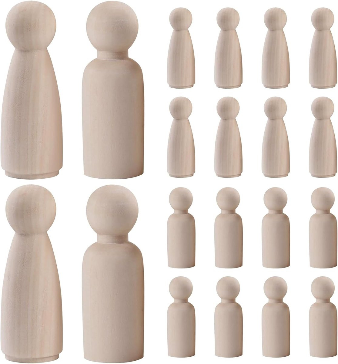 20 Houten Figuren voor Schilderen - DIY Knutselset voor Creatieve Projecten en Decoratie