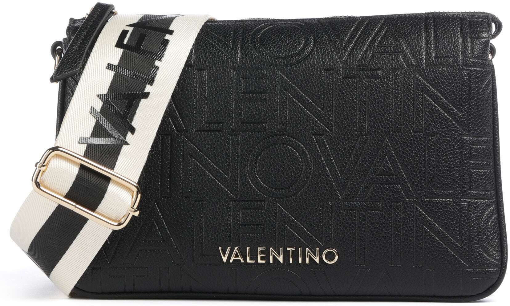 Valentino Bags Pansy Umhängetasche aus Leder, schwarz