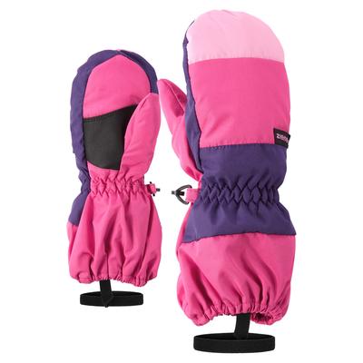 Fäustlinge ZIENER "LIWI-Z AS glove mini", Baby, Gr. 3, rosa (pop pink), Polyester, Handschuhe Fäustlinge