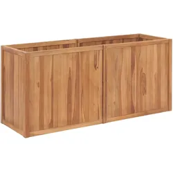 Helloshop26 - Hochbeet/Pflanzkasten für Pflanzen Blumen Terrasse oder Garten 150 x 50 x 70 cm massives Teakholz braun 02_0039365