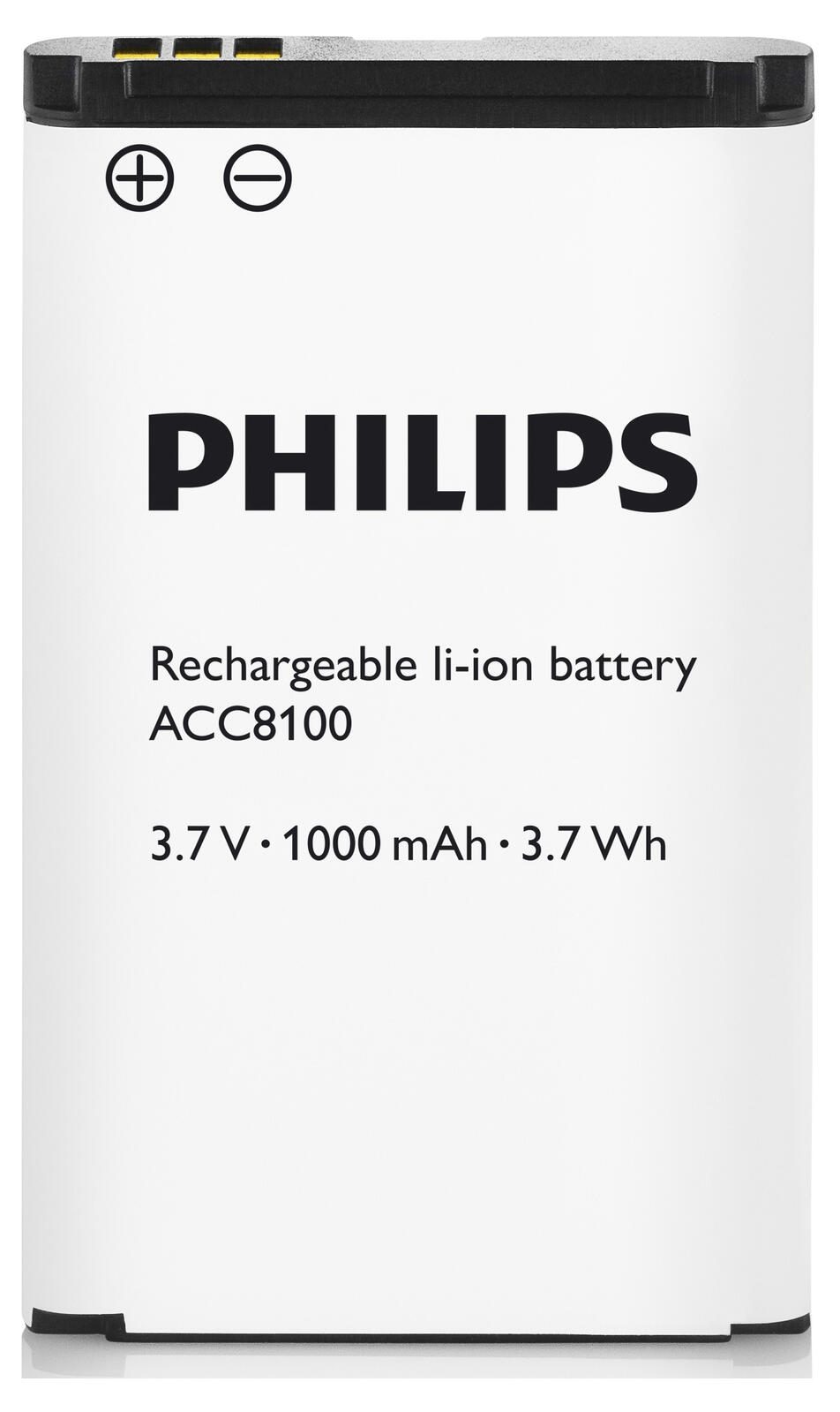 PHILIPS Akku für Diktiergeräte ACC8100 Li-Ion 1.000 mAh ACC8100/00