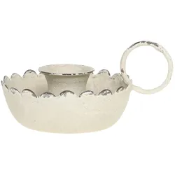 Chic Antique Vintage Kammerleuchter für Stabkerzen, Höhe 5,5cm, ∅8 cm