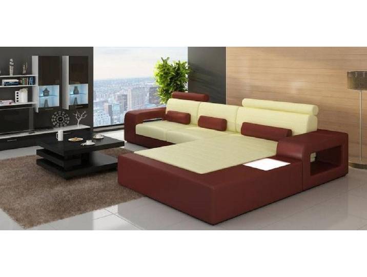 Xlmoebel Ecksofa Individualisiertes Leder-Ecksofa mit USB-Anschluss, Ecksofa, Hergestellt in Europa