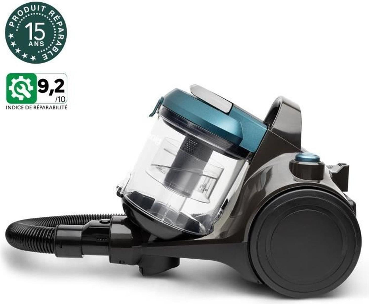 HKoenig Bagless Stofzuiger - Triple A - HEPA 12 Filter - 2.5L - Zwart