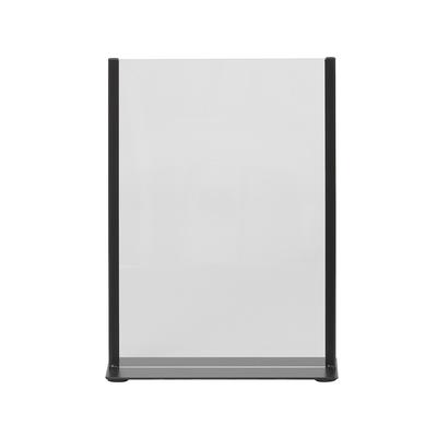 Europel Kartenhalter schwarzem Metall mit Acrylschild A4