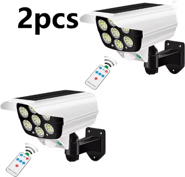 Inspire Essentials SolarGuard 2000 Lumen Motion Sensor Solar Floodlight Outdoor Wireless Security Light 2pcs