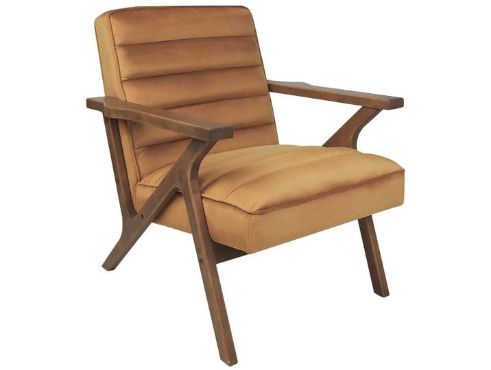 SESSEL Samtstoff Braun Kisa