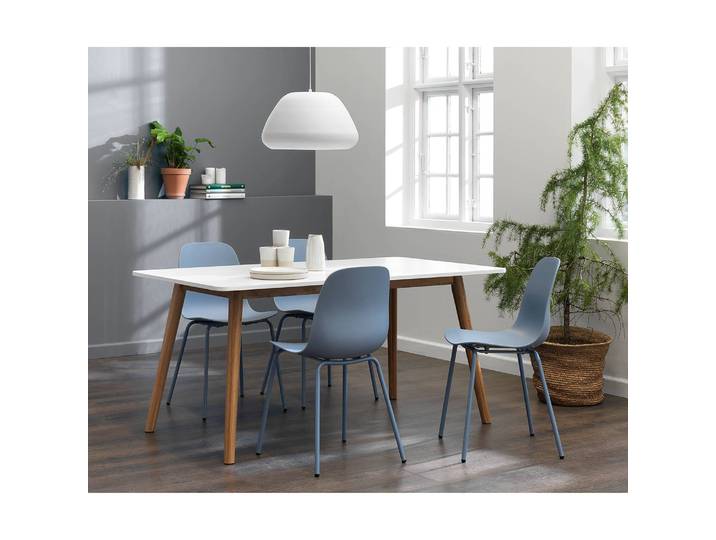 Chaises Felin lot de 4 50 x 84 x 50cm Bleu/Hortensia