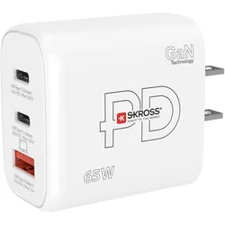 Skross Power Charger (65 W, 3 Ports), USB Ladegerät, Weiss