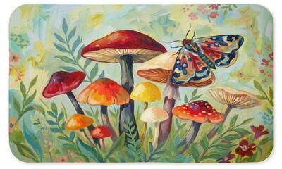 "Stupell Butterfly Garden Art Kitchen Mat, 18x30 - 18"" x 30"""