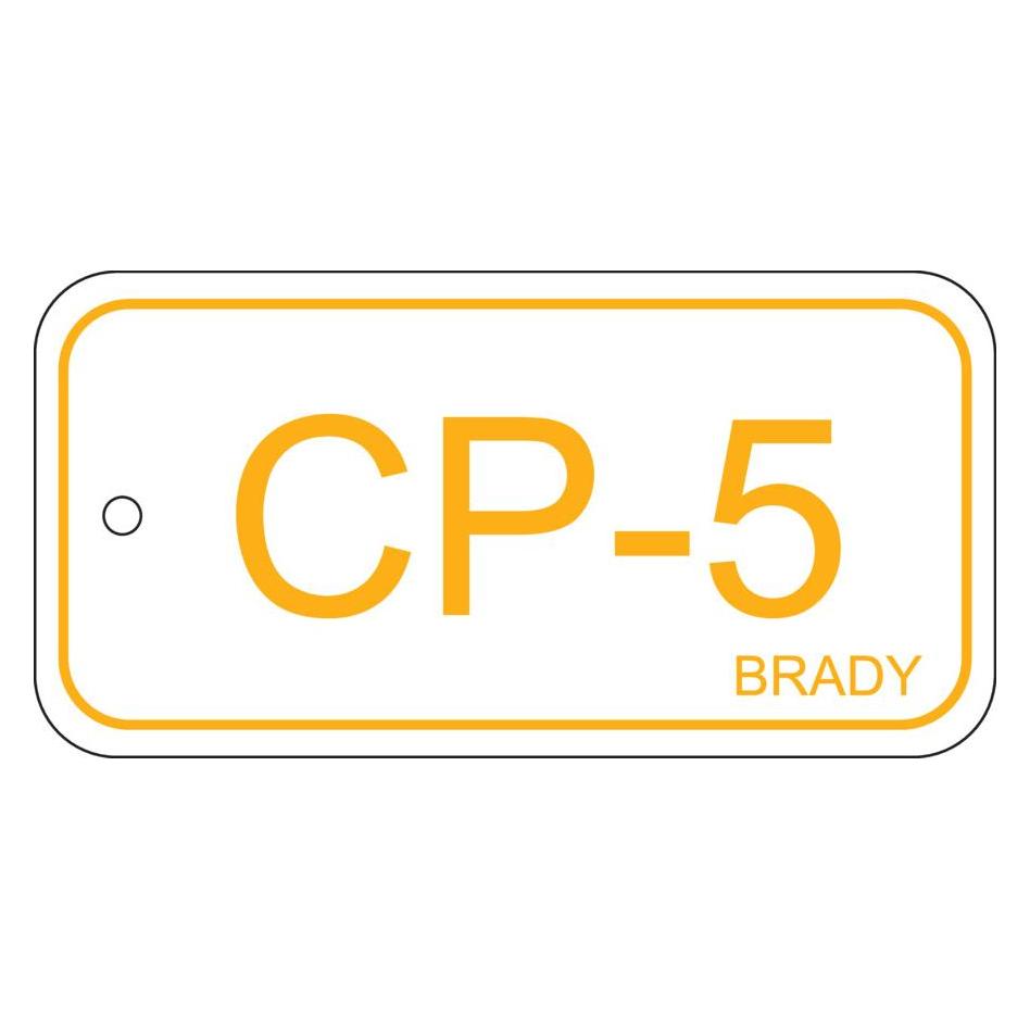 Brady B-7527, Polypropylen Schild, Energy Source Tag - Control Panel, 75 x 38mm, Gelb auf Weiss, Be (ENERGY TAG-CP-5-75X38MM-PP/25)
