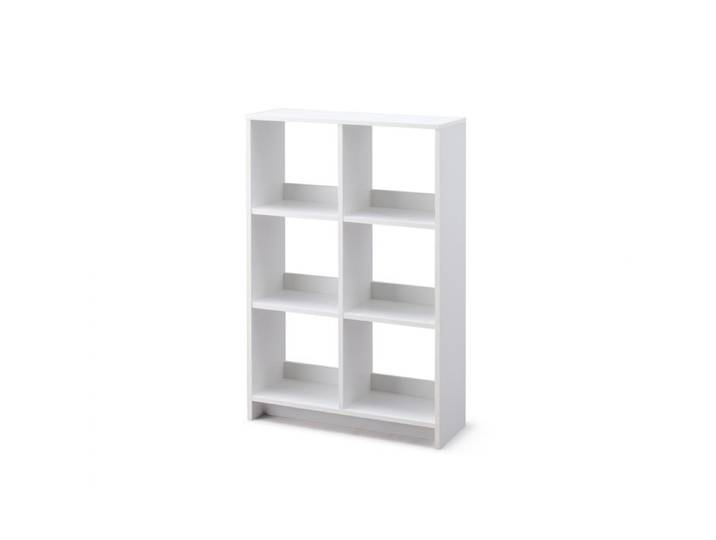 Iris Ohyama Meuble 6 étagère de rangement Bibliothèque Modulable WOS-6 Chêne Blanc L26.5 x P68.9 x H109.4 cm