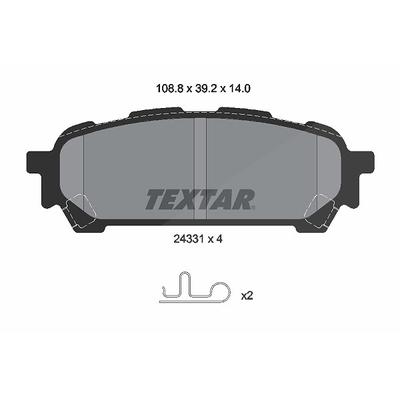 Textar Bremsbelagsatz, Scheibenbremse [Hersteller-Nr. 2433101] für Subaru
