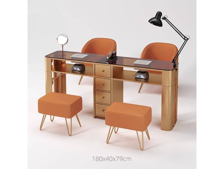 Table à ongles De beauté De luxe équipement d'affichage professionnel Tables De manucure tiroirs Mesa De manucure Salon ameublement