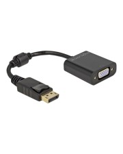 Delock Adapter DisplayPort 1.2 Stecker zu VGA Buchse Passiv schwarz Digital/Display/Video (61006)