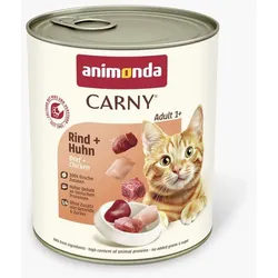 animonda Carny Adult 800g Dose Katzennassfutter 6 x 800 Gramm Rind + Huhn