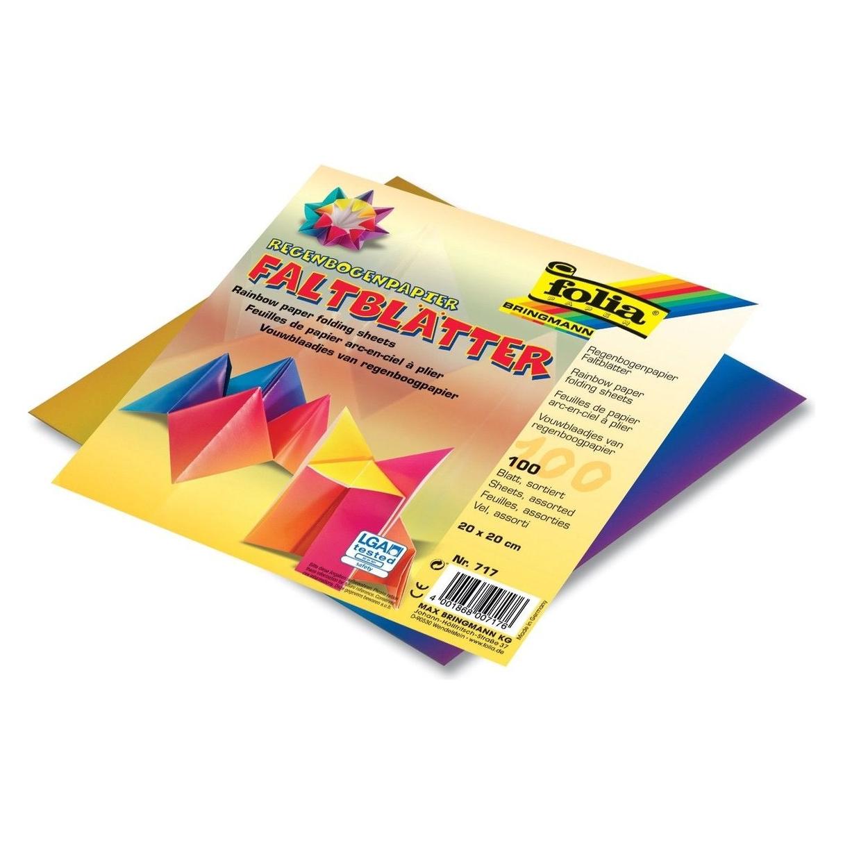 Folia Faltblätter Regenbogen (110 g/m², 100x) (8052492)