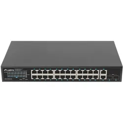 Lanberg RSGE-24P-2GE-2S-360 network switch Unmanaged (26 Ports), Netzwerk Switch, Mehrfarbig