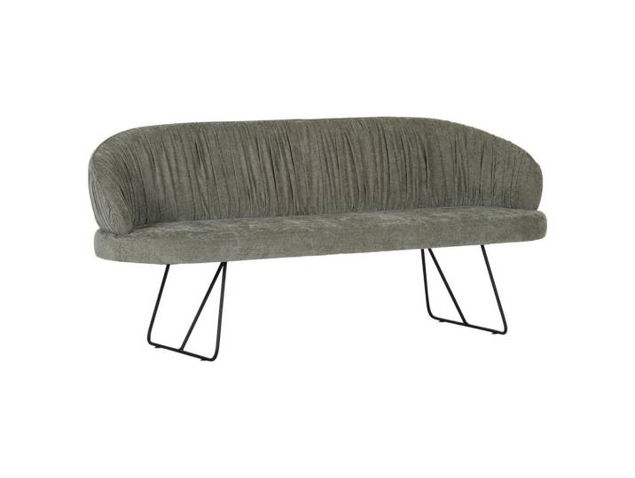 Novel Sitzbank, Grün, Metall, 202x88x65 cm, Esszimmer, Bank, Sitzbänke