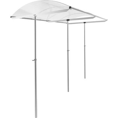 Pflanzenschutzdach BECKMANN "Modell 1", silber (silberfarben), B:112cm T:200cm, Gewächshäuser, höhenverstellbar 80-180 cm
