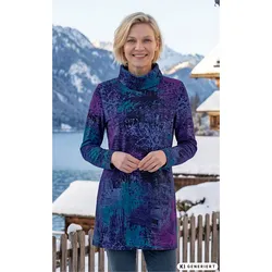 Baumwoll-Shirt in Druck petrol in Größe 52/54 von DW-Shop, Petrol, 52/54