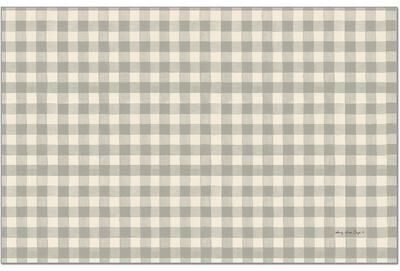 FirstDawn "Fall Gingham 24 Sheet Reusable Premium Paper Stock Placemats in Resealable Storage Bag Made in The USA 17"" x 11"""